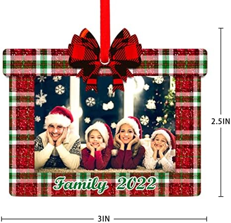WAAHOME 2022 מסגרת תמונה משפחת קישוטים לחג המולד קישוטי מסגרת תמונה קישוטים לקישוטי עץ חג המולד מתנות