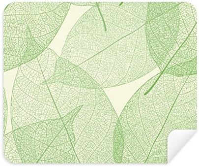 ירוק לבן עלים איור דפוס ניקוי בד מסך מנקה 2 יחידות זמש בד