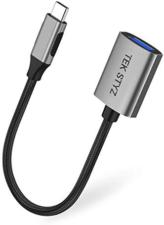 מתאם Tek Styz USB-C USB 3.0 תואם לממיר נקבה של Samsung Galaxy A70 OTG Type-C/PD USB 3.0.