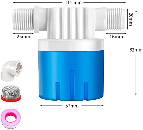 1/2 לצוף שסתום מים טנק לצוף שסתום 1/2 חיצוני להתקין מים לצוף שסתום עם מסנן פלסטיק אוטומטי מים רמת בקרת שסתום לבור, בעלי חיים האכלה