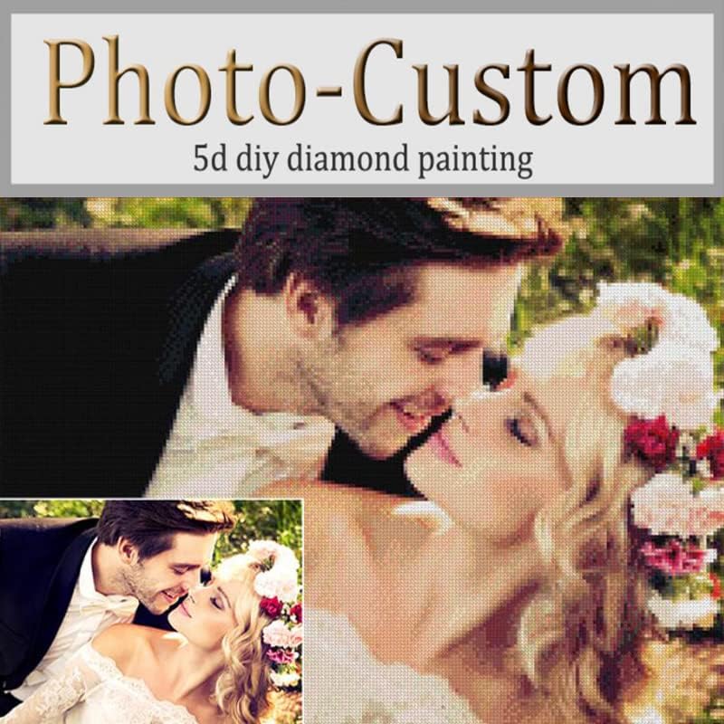 ערכת ציור יהלומים מותאמת אישית 5 ד רקמת פסיפס אמנות תמונה מתנה לחתונה