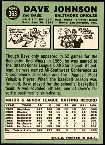 1967 Topps 363 Davey Johnson Baltimore Orioles NM/MT Orioles