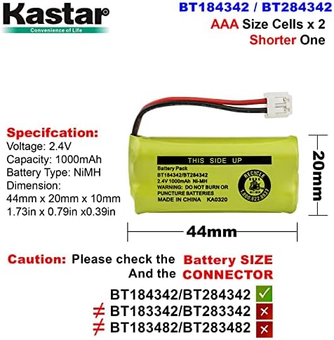 Kastar 4-Pack BT184342 / BT284342 החלפת סוללה ל- B8 B801 B802 B803 B804 K3 K301 K302 K303 K304 K305 L301 L302 L303 L40 L401 L402 L402C L403 C804 L403 C803 S81 S81 S81 S81 S81 S813
