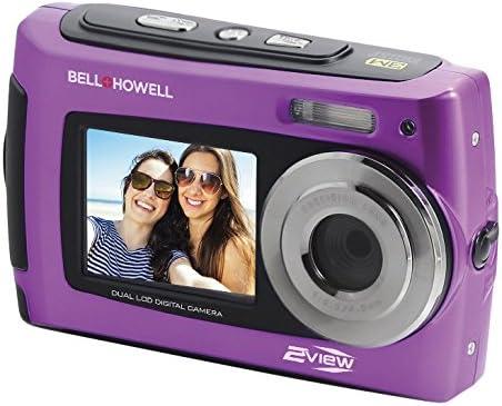 Bell+Howell 2View 18.0MP HD מסך כפול מסך כפול מתחת למים מצלמת דיגיטל ווידאו, 2.7 , אדום