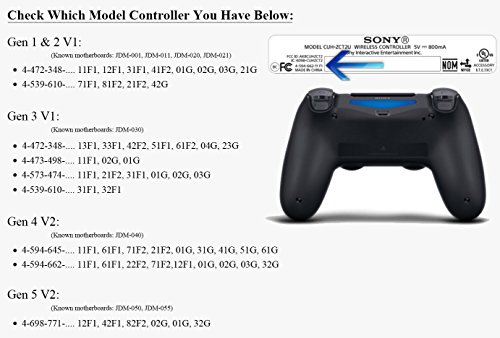 Modfreakz® כפתור מלא הגדרת כרית מגע DPAD כחול בהיר עבור בקר PS4 Gen 1,2 V1